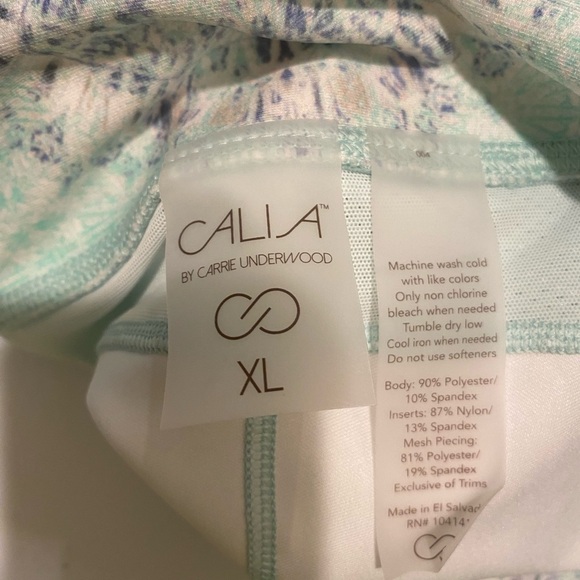 CALIA Mint Patterned capri Leggings - Picture 5 of 7